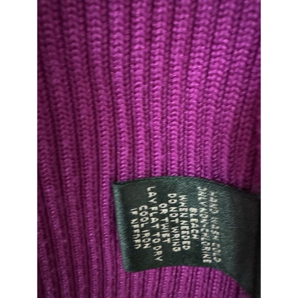 EUC Chic Lauren Ralph Lauren Womens Sz S Open Cardigan Purple Western Preppy - Picture 3 of 5